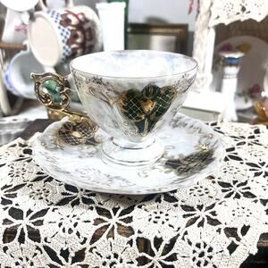 Vintage Royal Sealy China Pedestal Tea Cup & Saucer Set